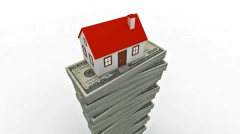 Increasing Property Prices Dollar (loop,alpha) Stock Footage 8761483