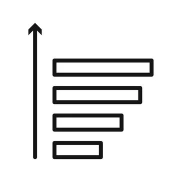Increasing Sort Amount Up Icon for Financial Insights Illustrazione stock