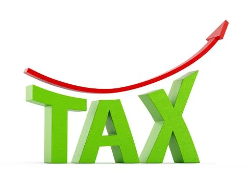 Increasing taxes concept Stock Illustration