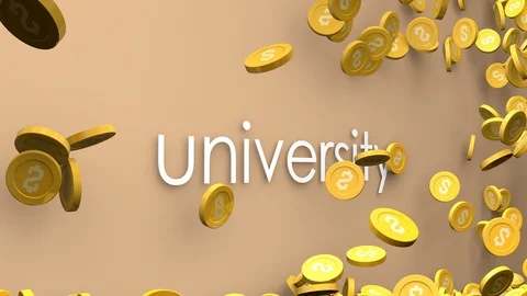 Increasing university cost animation Stock Footage 106556033