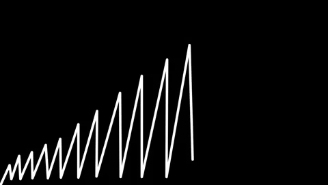 Increasing white line graph, business growth chart animation, financial dat.. Stock Footage 337616943