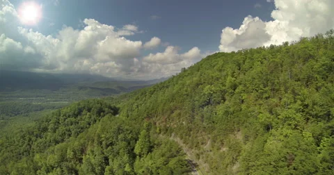 Incredible 4k Mountain Aerial in the Smoky Mountains Stock Footage