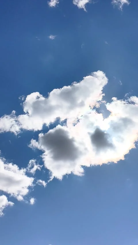 Incredible blue sky with beautiful clouds during a sunny and windy afternoon. Stock Footage 334971967