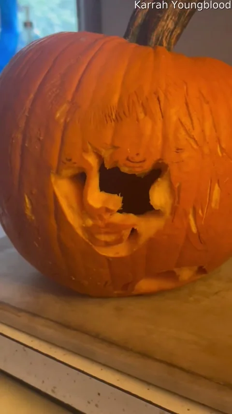 Incredible Carved Pumpkin Reveals, usa - 01 Oct 2024 Stock Footage 286762853