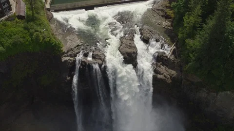 Incredible Cascading Waterfall, Mountains Stock Footage 99295913