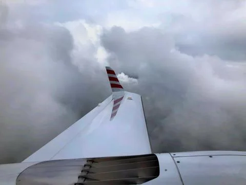 Incredible cloud scenery during a flight over Germany 12.10.2020 Stock Photos