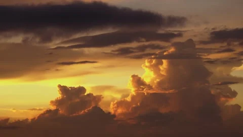 Incredible clouds sunset close up Stock Footage 249337442