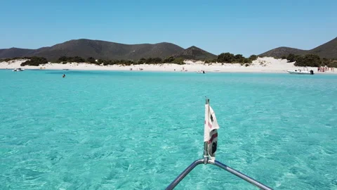 The incredible colors of the water of Cala Zafferano Stock Footage