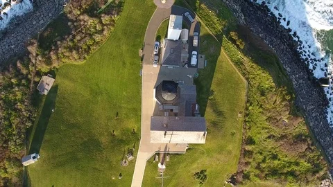 Incredible Drone Lighthouse Perspective Stock Footage