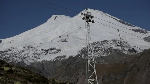 Incredible Elbrus. view of the mountain Stock Footage 102253650