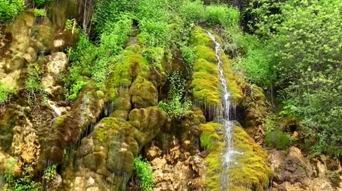Incredible jungle  waterfall Stock Footage 7130720