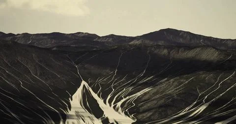 Incredible landscape showcasing winding patterns in mountainous terrain Stock Illustration