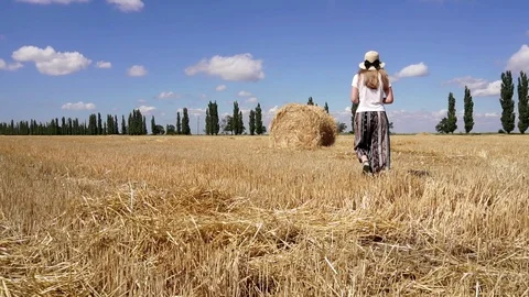 Incredible low angle slow motion view on young woman in casual clothes walking Stock Footage 95023747