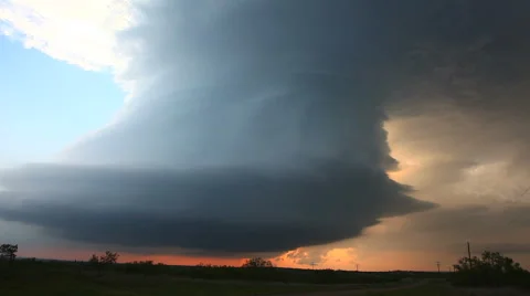 Incredible LP Turkey Supercell Time-lapse Stock Footage