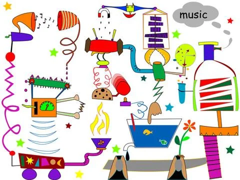 Incredible machine incredible machine, vector art illustration, more drawi... 스톡 사진
