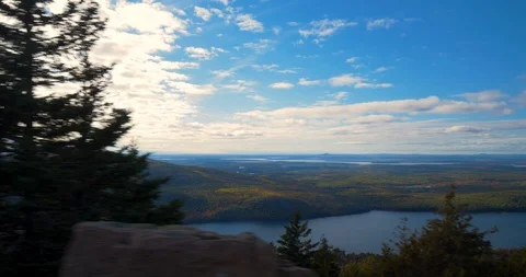 Incredible Mountain Range, Driving Along Forest Road Video stock 102397368