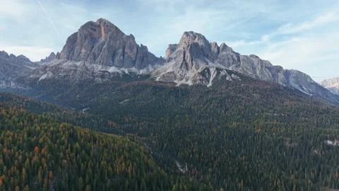Incredible mountain range on a sunny winter day. Stock Footage 227570440