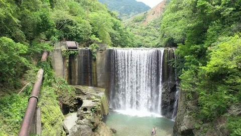 Incredible natural waterfall in rural Jamaica Stock Footage