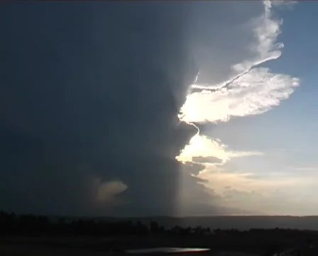 Incredible rotating storm timelapse at sunset Stock Footage 40578242