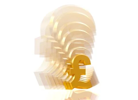 The incredible shrinking pound Illustrazione stock