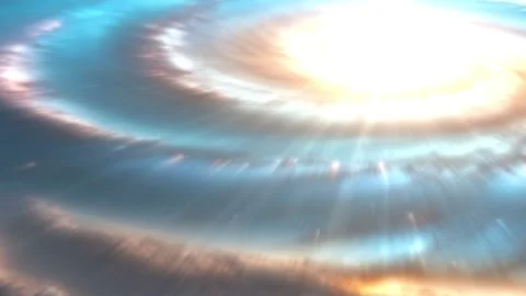 Incredible space background with sun. Animation of an abstract galaxy in blue Stock Footage 309295324