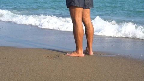 Incredible Sunset Beach Run Stockbeeldmateriaal 96491259