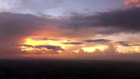 Incredible sunset panning Stock Footage 249337492