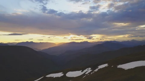 Incredible Sunset Timelapse from Mountain-top in Queenstown 库存影片 100303129