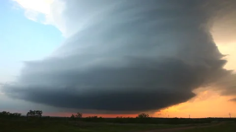 Incredible Turkey Supercell Approaching Time-lapse Stock Footage