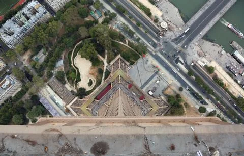 Incredible view from Eiffel Tower in Paris France Fotos de archivo