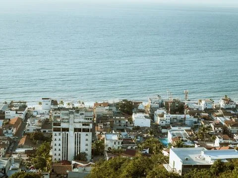 Incredible view looking down from el mirador at Hill of the Cross Viewpoint.. Stock Photos