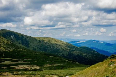 Incredible view of the mountain range. Mountain landscape Stock Photos