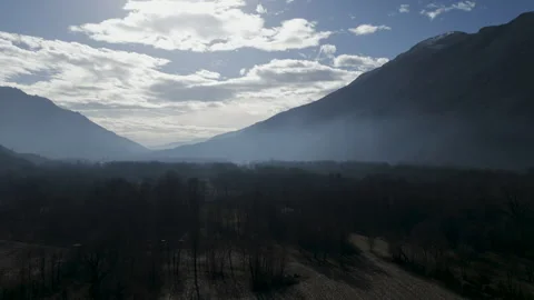 Incredible view of a mountainous area Stock Footage 274189907