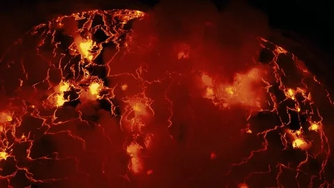 Incredible Volcano, Mount Nyiragongo: The biggest lava lake in the world 4K Vídeos de archivo 82078490