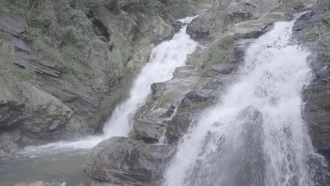 Incredible waterfall in a remote place Stock Footage 82314867