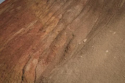 Incredible wavy diagonal patterned textured sand waves on a desert hill wit.. Stock Photos