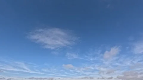 Incredibly beautiful cumulus textured clouds under blue sky Stock Footage 308391091
