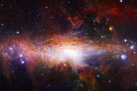 Incredibly beautiful galaxy in outer space. Stock Photos