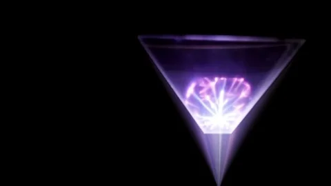 Incredibly beautiful moving hologram Stock Footage 73781464