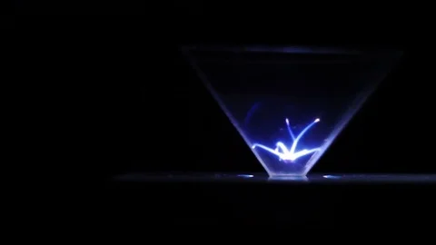 Incredibly beautiful moving hologram Stock Footage 73783746