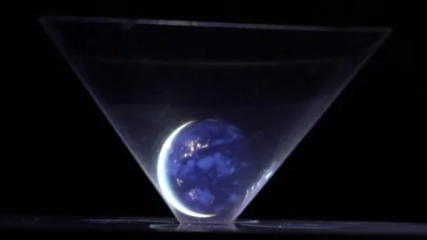 Incredibly beautiful moving hologram Stockbeeldmateriaal 75002964