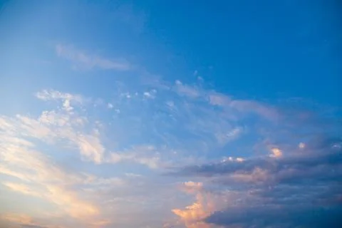 Incredibly beautiful sunset, clouds at sunset, colorful sunset Stock Photos