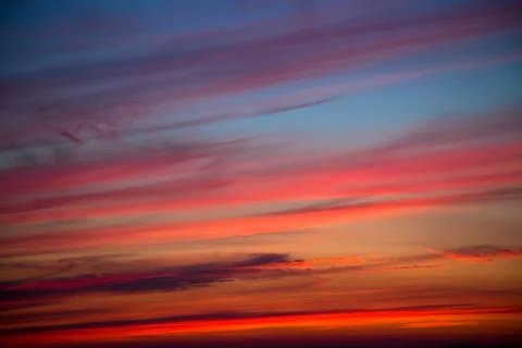 Incredibly beautiful sunset, clouds at sunset, colorful sunset Foto stock