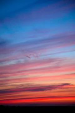 Incredibly beautiful sunset, clouds at sunset, colorful sunset Stock Photos