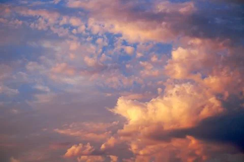 Incredibly beautiful sunset, clouds at sunset, colorful sunset Stock Photos