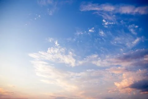 Incredibly beautiful sunset, clouds at sunset, colorful sunset Stock Photos