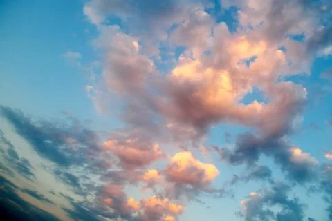 Incredibly beautiful sunset, clouds at sunset, colorful sunset Foto stock