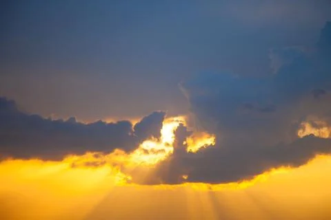 Incredibly beautiful sunset, clouds at sunset, colorful sunset Stock Photos