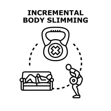 Incremental body slimming concept vector illustration Ilustración de archivo