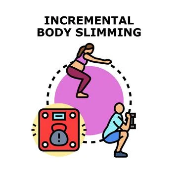 Incremental body slimming concept vector illustration Stock Illustration